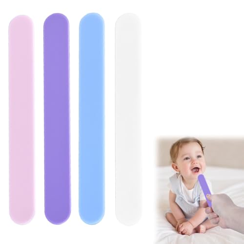 Pack of 40 Plastic Tongue Depressors Mouth Depressors for Adults and Children Versatile Plastic Sticks for Crafts PP Hair Wax Sticks Ice Sticks Waxing (4 Colors)