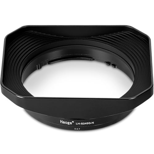 Haoge Metal Square Lens Hood for Sony RX1R3 M3 FE 40mm F2.5 G FE 50mm F2.5 G FE 24mm F2.8 G Lens Shade on Sony A7CII A7CR A7R4 Bayonet Mount LH-S245G-N