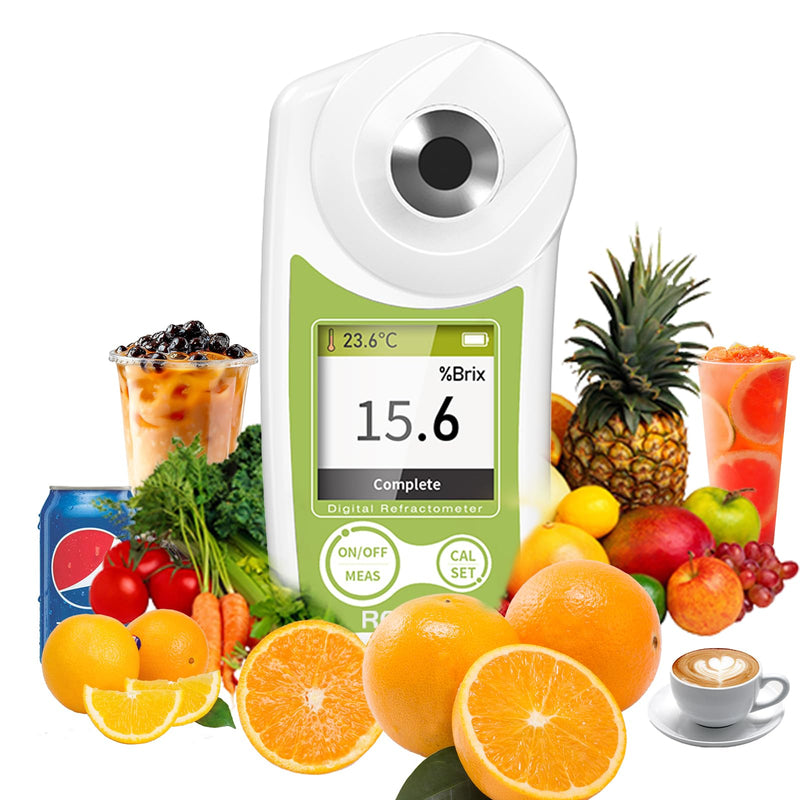 [Australia - AusPower] - Digital Brix Refractometer, 0–55% ATC Sugar Content Meter, ±0.2% Precision, Handheld Tester for Fruit, Juice 