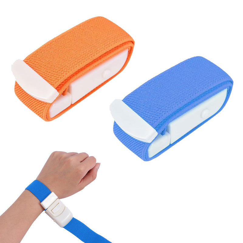 Pack of 2 Storage Tubes, Blooddraw, Highly Flexible Tourniquet | Medical Nurse Tourniquet, with Unique Closure System for Camping, Hiking, Fighting, Mountaineering (Orange + Blue)
