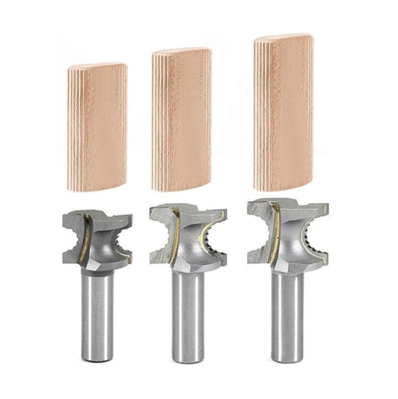 FindBuyTool Milling Cutter Set, 3-Piece Edge Milling Cutter 12 mm Shank for Festool Domino XL DF700, Tungsten Carbide Flush Cutter Set for Woodworking and DIY Projects, Router Bits D10, D12, D14 12mm Shank 3 PCS-D10/D12/D14