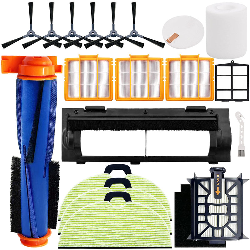 [Australia - AusPower] - Replacement Parts for Shark AV2610WA RV2610WA Matrix Plus 2- in-1 Robot Vacuum Cleaner,1 Main Brush,3 Filters,3 Mop Pads,6 Side Brush,1 Pre Filter,1 Roller Cover,1 Filter&1 Pre-Motor Foam&Felt Filter RV2610WA Parts 