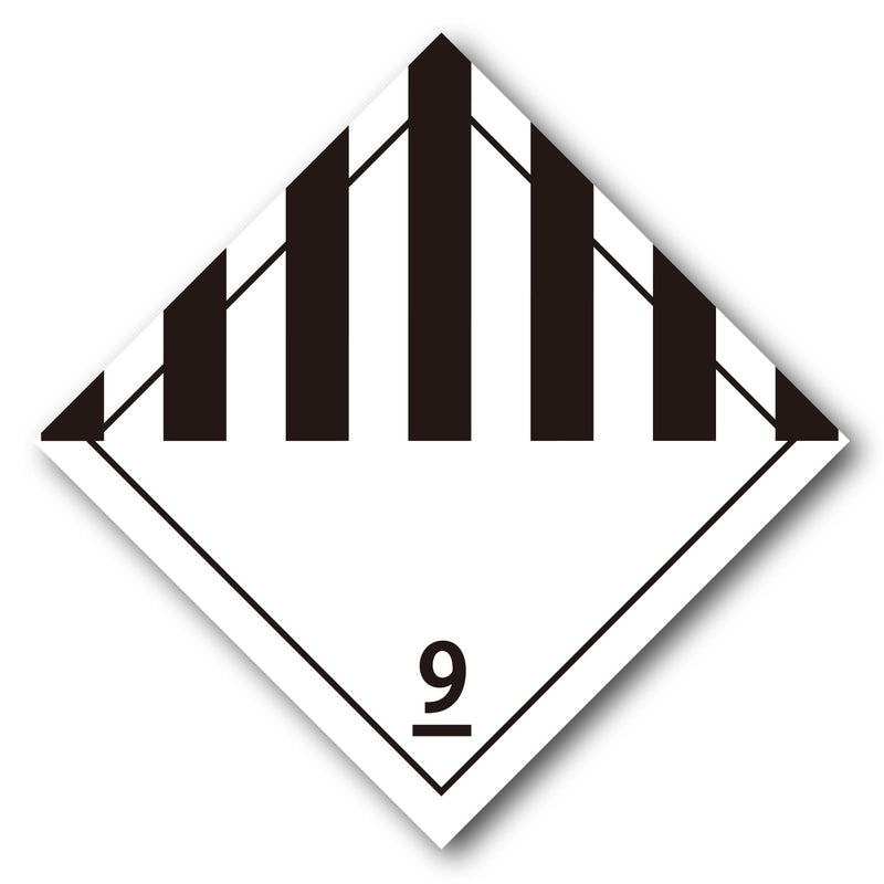 Class 9 Miscellaneous Placard 27-Pack, Worded - 10.75" x 10.75" Removable Self-Adhesive Economy Vinyl, DOT Hazmat Compliant for Short-Term Applications