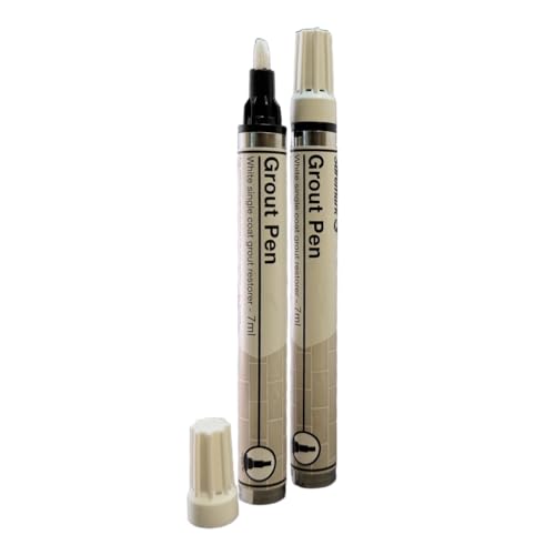 SureMark white grout pen twin pack for tile grout, 2 x 7ml pens for refreshing grout appearance