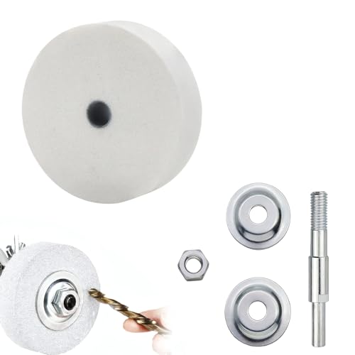 Whetstone Round 1 Piece Sanding Disc 75 mm White Grit 80 for Metal Wood Plastic Rubber Leather - Ideal for Workshop DIY Repair