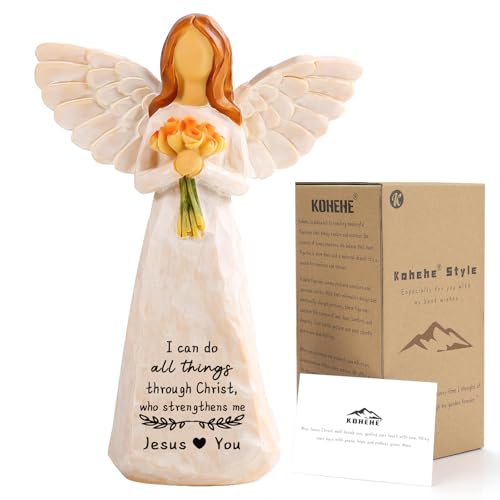 Christian Gifts for Women, 5.5" Resin Angel Figurines - Religious Gifts Christian Gifts