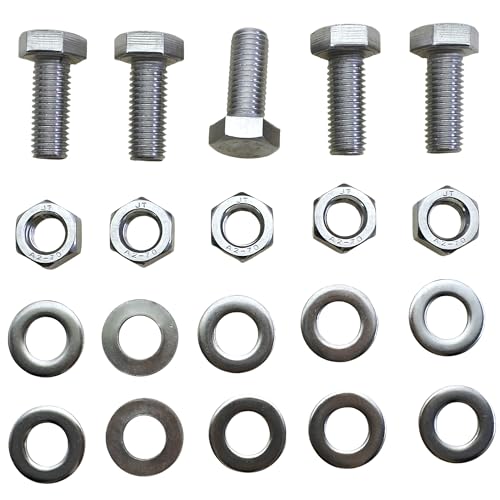 MARO M14x30mm 304 stainless steel hex head cap screws, 2mm thread pitch, 5-piece set
