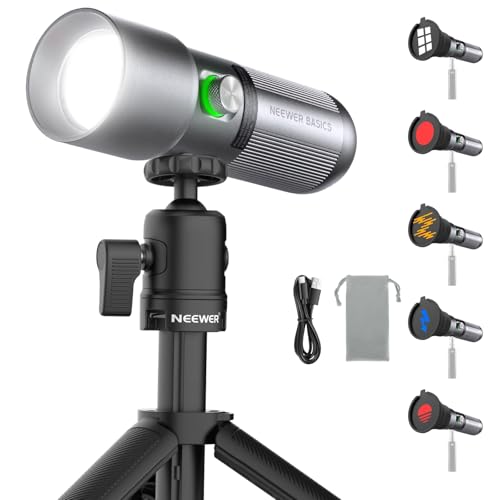 NEEWER Basics FL10 RGB Photography Flashlight w Desk Tripod Stand 4 Colors FL10 w/Desk Tripod