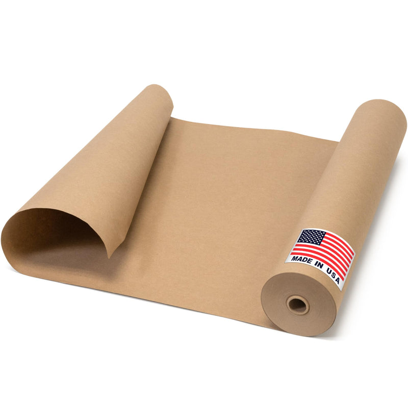 Floor Protection Paper 24" x 166 ft - USA-Made Brown Rosin Paper Roll, 7 Mil Heavy-Duty Builders Paper for Painting, Construction, Hardwood Floor Cover - Protection from Paint, Dust, Foot Traffic 332 sq ft (24" x 166' Roll)