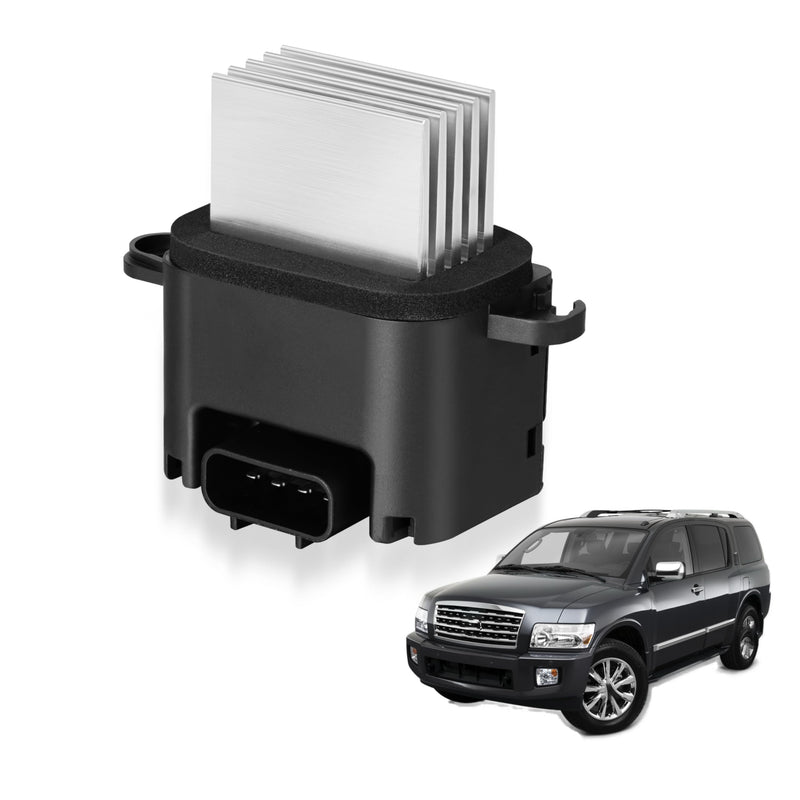 Blower Motor Resistor Compatible with Infiniti QX56, Nissan Armada Frontier Pathfinder Titan, Suzuki Equator, HVAC Fan Speed Control Module, Replacement 27151ZW00A