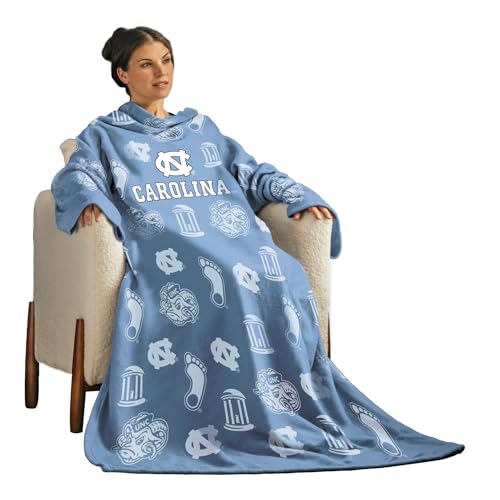 Snuggie The Original Wearable Blanket with Sleeves | Super Soft Fleece | As Seen on TV | Officially Licensed Gear North Carolina Tar Heels