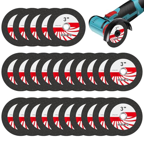 Cutting Disc 75 x 1.2 x 10 mm for Mini Angle Grinder Pack of 25 | Metal and stainless steel cutting discs, cutting discs 75 mm for cordless mini cutters, precise and fast cutting