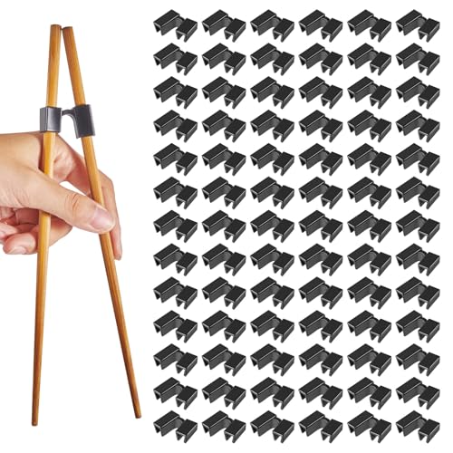 Tioncy reusable chopstick helper training holders for kids, set of 200, designed to assist with learning proper chopstick use.