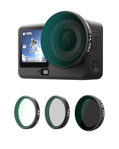 TELESIN VND Filter Kit for DJI Osmo Action 6, ND2-32 CPL UV Action 6 VND CPL UV filter