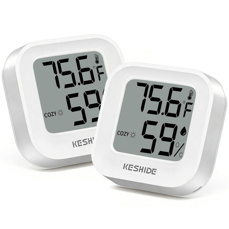 Digital Hygrometer Thermometer for Room Temperature Humidity Meter Indoor Thermometer Accuracy Calibration LCD Temperature Sensor, Bedroom, Baby Room, Office, Greenhouse, Cellar 2