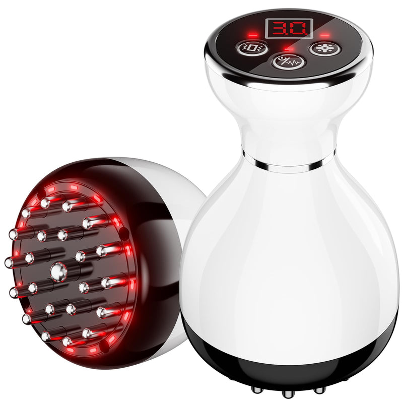Lymphatic Drainage Massager - Anti Cellulite Massage Tool & Body Sculpting Machine with 30-Level Microcurrent, Light Heat & Vibration for Legs Arms & Belly Body Helps Reduce Stretch Marks & Cellulite