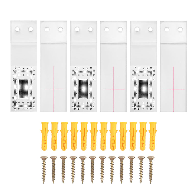 3 x Manual Wall Tear Measuring Device, Crack Meter Monitor, Crack Monitoring Recording Tear Measuring Tool, Transparent Acrylic Corner Tear Comparison Caliper for Measuring and Recording
