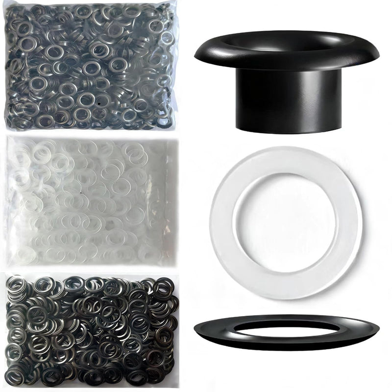 Grommets 3/4" inch.RUSTPROOF Solid Brass Eyelets Refill for Grommet Tool. Use for Clothes Fabric Canvas Banner.12 Sizes is aviliable(13/16"/20mm/200sets/Black) 13/16"/20mm/200sets/Black