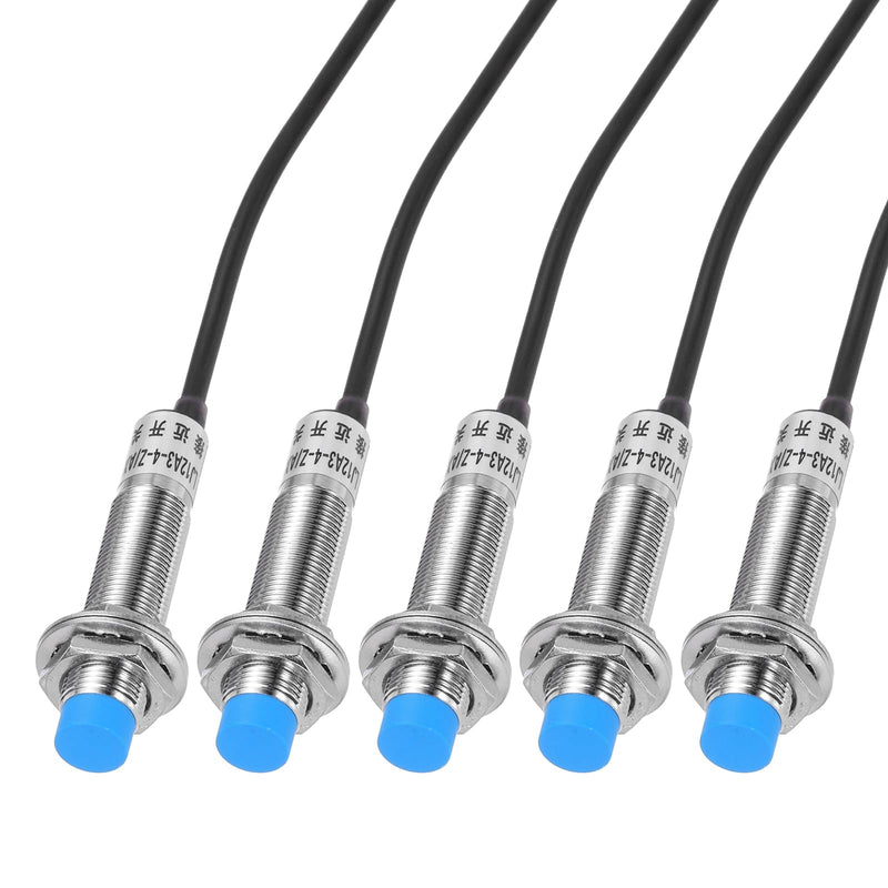 QUARKZMAN M12 Proximity Sensor Inductive Proximity Switch NC Normally Closed NPN 4 mm Detection Distance DC 6-36V LJ12A3-4-Z/BX 3.9Ft Pack of 5 | Normally Closed NPN, 4mm sensing distance, LJ12A3-4-Z/AX, DC 6-36V