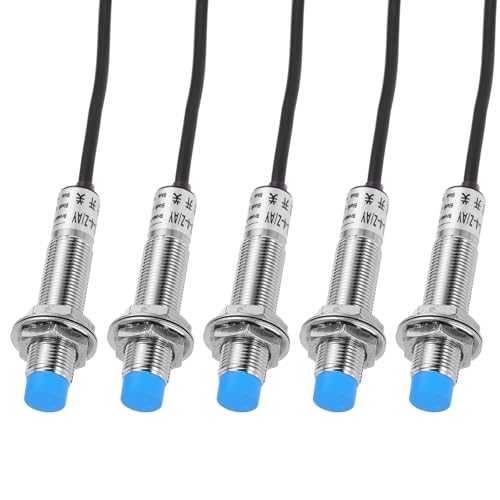 QUARKZMAN M12 Proximity Sensor NC Normally Closed PNP 1.2 m Pack of 5 | Inductive proximity switch, 4 mm detection distance, DC 6-36V, LJ12A3-4-Z/AY