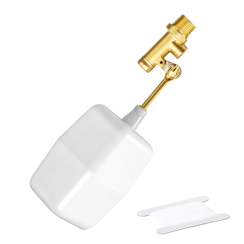 1PCS 3/8" NPT Male Water Float Valve, Automatic Fill and Water Level Control Valve, with Brass Adjustable Arm, for onds, Fountains, Tanks & Aquariums