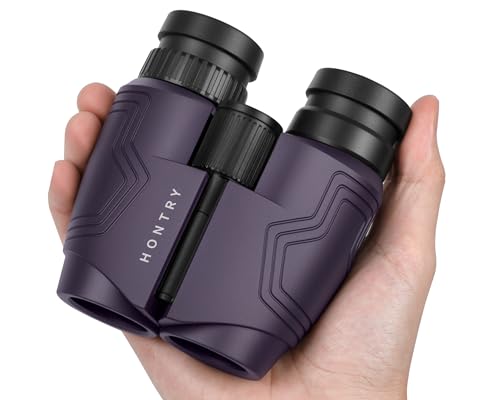 Hontry Compact Travel Binoculars for Adults and Kids (Purple) Purple 12.0 x 25.0 Millimeters
