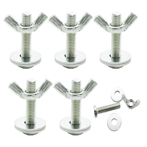 Floyutin M5x30mm threaded bolts with nuts and washers, 5-set metric screw and bolt assortment kit