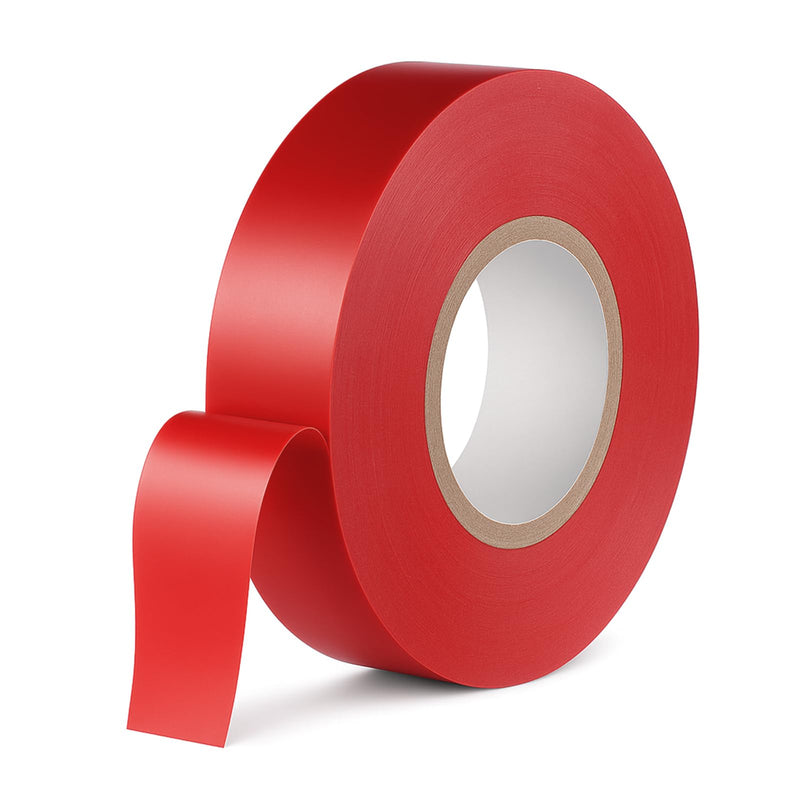 Electrical Tape 3/4 In 66 Ft Waterproof Red Electric Tape Insulating Tapes Professional General Use PVC Electric Tapes Strong Adhesive Red Temperature Abrasion Resistant for Repairs Power Automotive