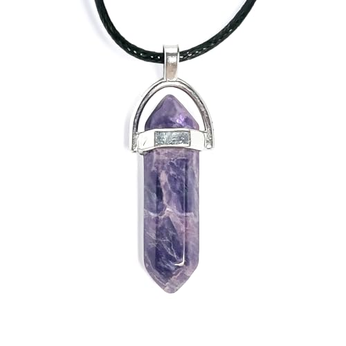 Wiccan Amethyst Pendant Necklace – Stone of Peace & Intuition