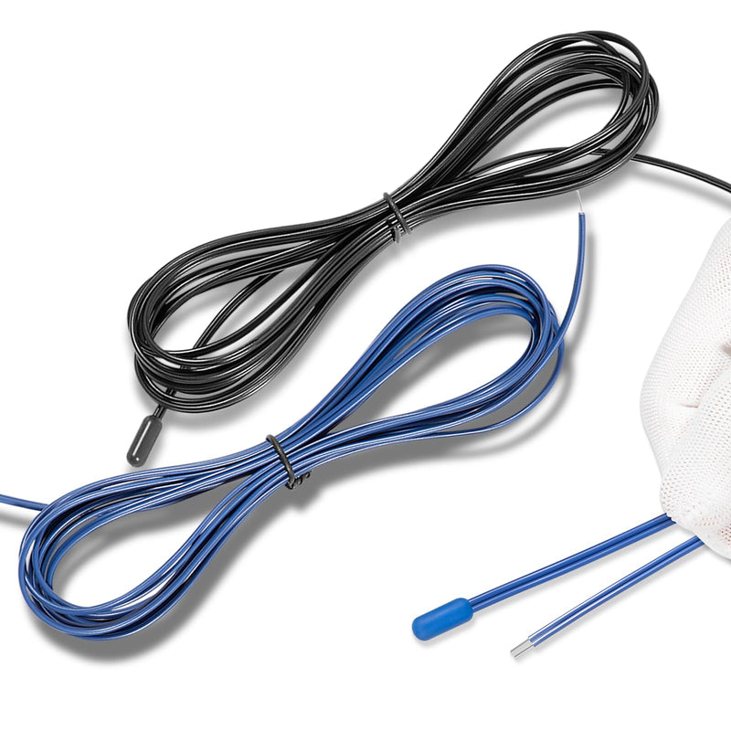[Australia - AusPower] - 119-inch Temperature Probe Sensors (Black and Blue) Fit for Commercial Refrigerators and Freezers Compatible with Dixell Carel and More （Set of 2） 