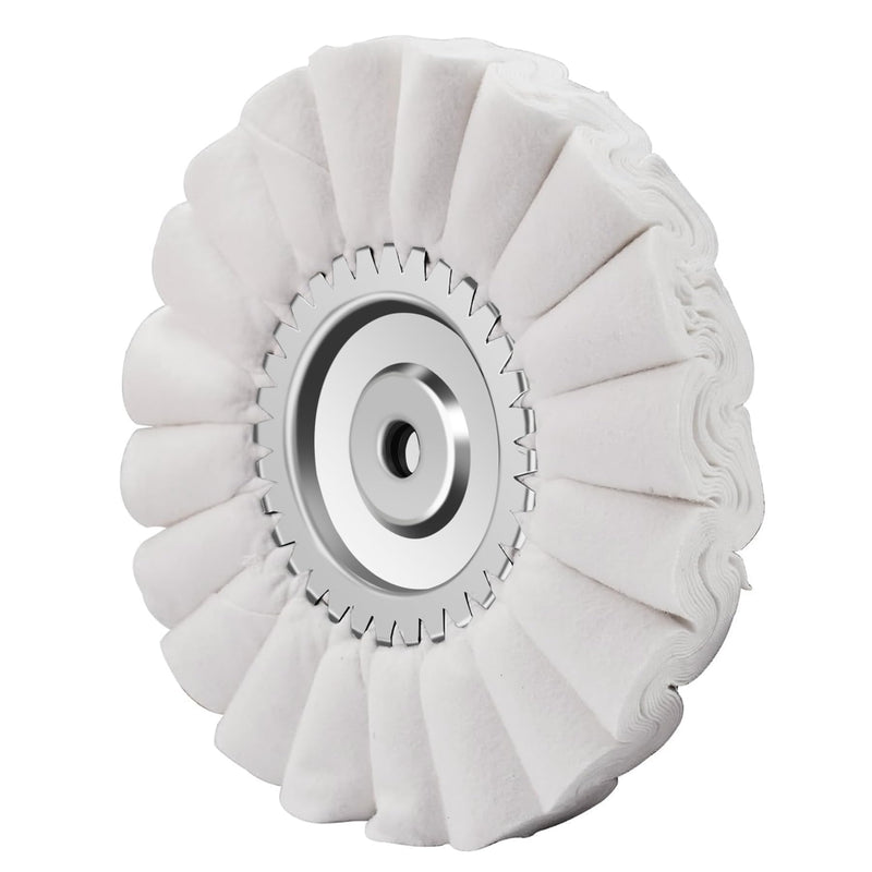 10" S-Shape Fine Airway Buffing Wheel with 5/8" Arbor Flange-Free Hub, Buffing Wheels for Angle Grinder, Polishing Wheels for Mirror Finish on Aluminum Stainless Steel Truck Wheels Rims