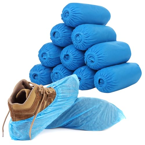 Disposable Shoe Covers, Pack of 100, Shoe Covers, Disposable Shoe Covers, Blue