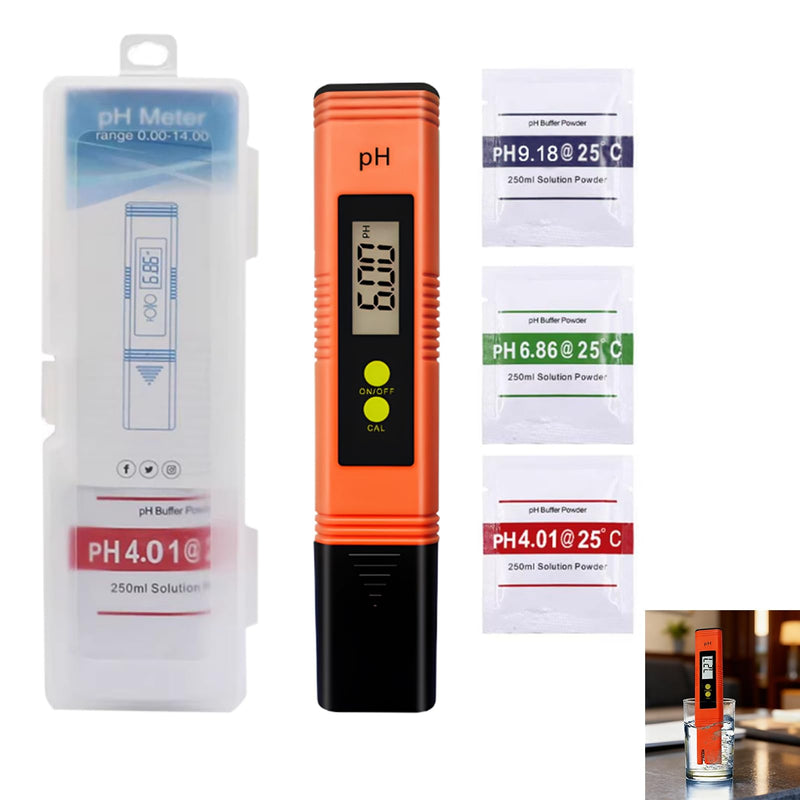 PH Messgerät Wasserqualitätstest Messgerät Digitaler PH mit Automatischer Kalibrierung und ±001 Genauigkeit für Trinkwasser Aquarium Pool Hydroponik Laboratories Agriculture Drinking Water