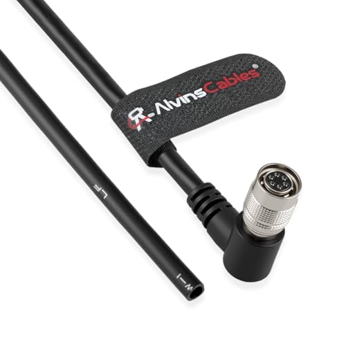 Alvin's Cables HR10A-7P-6S Hirose 6 Pin Female to Open End Power I/O Cable for Sony CCD, Basler, Keyence, Cognex, Baumer, Hikvision Industrial Camera, High Flex Shielded B-Type 6.6ft/2m Right angle 6 Pin B-Type