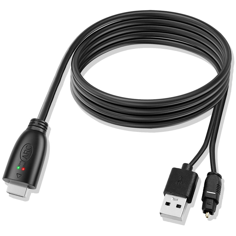 192KHz HDMI ARC/eARC to Optical Audio Adapter, HDMI ARC Cable for Soundbar to TV, Plug & Play Optical Audio to ARC Converter, Optical Audio Splitter Extractor Support for PCM/Dolby 5.1/DTS 5.1[No CEC]