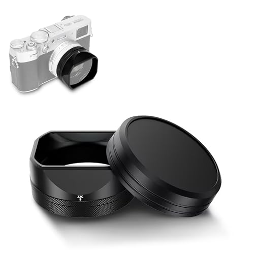 JJC Metal Lens Hood for Fuji Fujifilm X100VI X100V X100 VI V Accessories Black