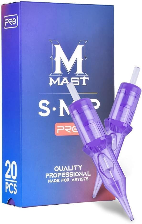 Mast Pro Tattoo Needles Pack of 20 1001RL Bugpin Round Liner Microblading Cartridges Tattoo Needles and Tattoo Machine S-PRO-1001RL