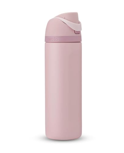 Owala Stainless Steel Water Bottle, 24 Oz, Rose Quartz Pink, Flip-Top Lid