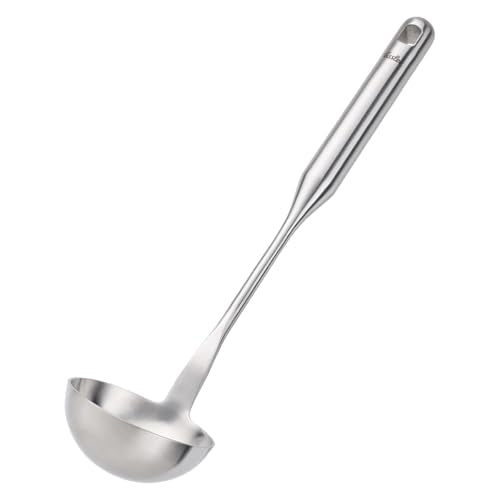 Fissler Essential Soup Ladle, 18/10 Stainless Steel Kitchen Utensil for Soups & Sauces, Ergonomic Handle, Dishwasher Safe