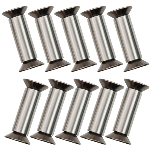 Waziaqoc black knife handle screws and rivets, 10-piece screw and bolt assortment set
