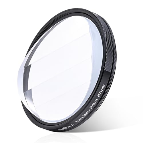 GREEN.L 77mm Motion Blur & Ghost Effect Filter — 360° Rotatable Bilateral Prism for Creative Photos & Videos, Premium Optical Glass with Case & Cloth