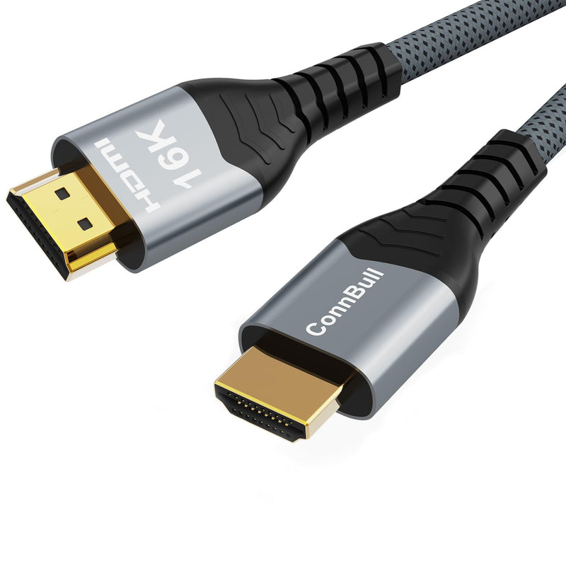 16K HDMI 2.2 Cable 96Gbps 16.4FT/5M, Ultra High Speed HDMI Braided Cord Support 4K@480Hz 8K@240Hz, HDCP 2.2&2.3, Dynamic HDR, eARC,DTS:X, Compatible with Roku TV/HDTV/PS5/Blu-ray 15FT
