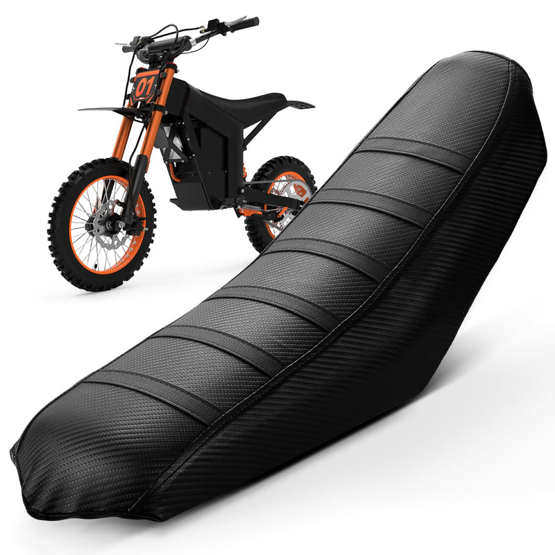 Electric Dirt Bike Seat Cover for Tutti Tuttio Tutto Soleil 01 Non Slip Black Stripe/Gripper Soft/Water Proof Black