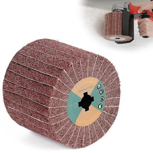EXLECO Sanding Roller Diameter 19 mm 80 Grit for Brush Sanders | Satin sanding brush with sandpaper, 120 x 100 mm satin roller, for wood and metal