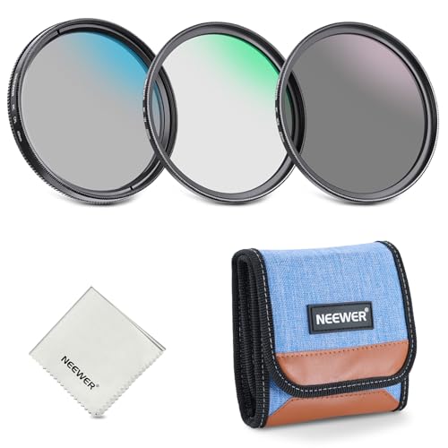 NEEWER 49mm UV CPL ND Lens Filter Kit, UV Protection + Circular Polarizing + Neutral Density (ND8) Camera Lens Filter Set with Multicoated Optical Glass, Slim Frame & Upgraded Foldable Storage Case UV+CPL+ND8