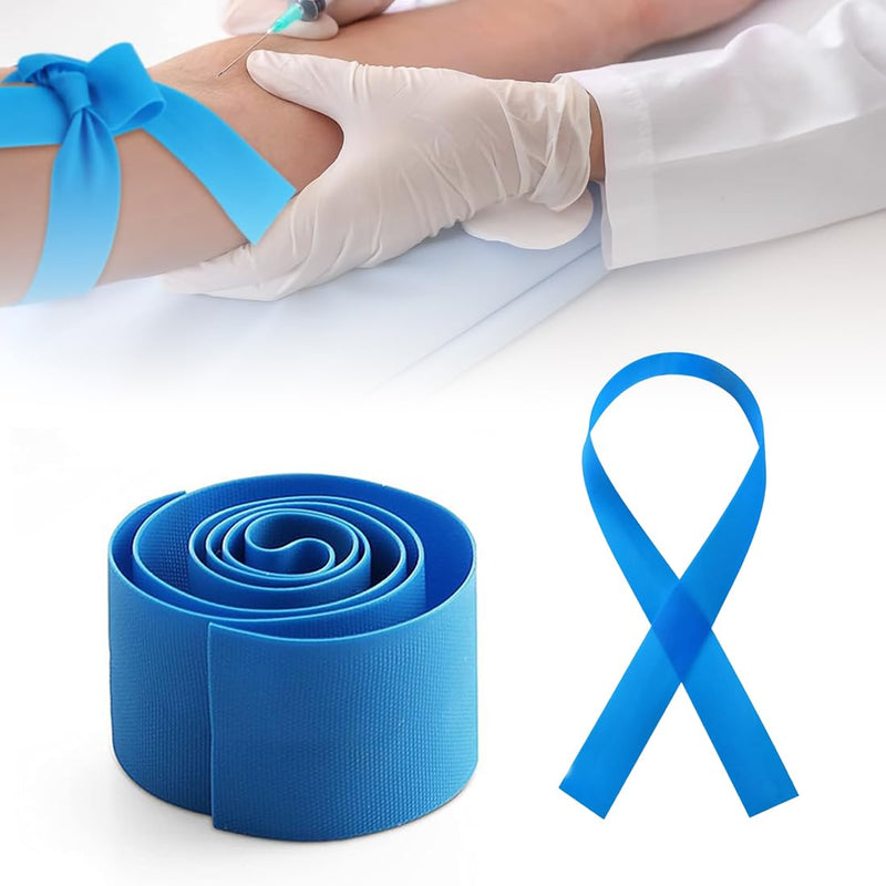 Storage Hose, Blood Collection, Dust Band, Vein Congestion Blood Collection, Tourniquets, Personalised Tourniquet for Adults, Children, Latex-Free, TPE, 13.78 Inches Long, Roll of 50 Pieces