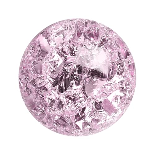 uxcell Round Crystal Sphere, 50mm / 2" Glass Solid Decorative Sphere Crystal Ball for Home Decor Ornament Gift Craft Feng Shui Divination Fortune Telling Fountain Decoration, Pink