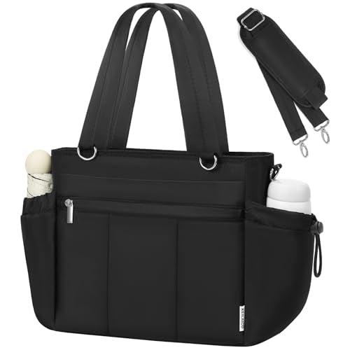 Insulated Lunch Bag for Women Leakproof Soft Lunch Tote 15L Black Large 10-Black