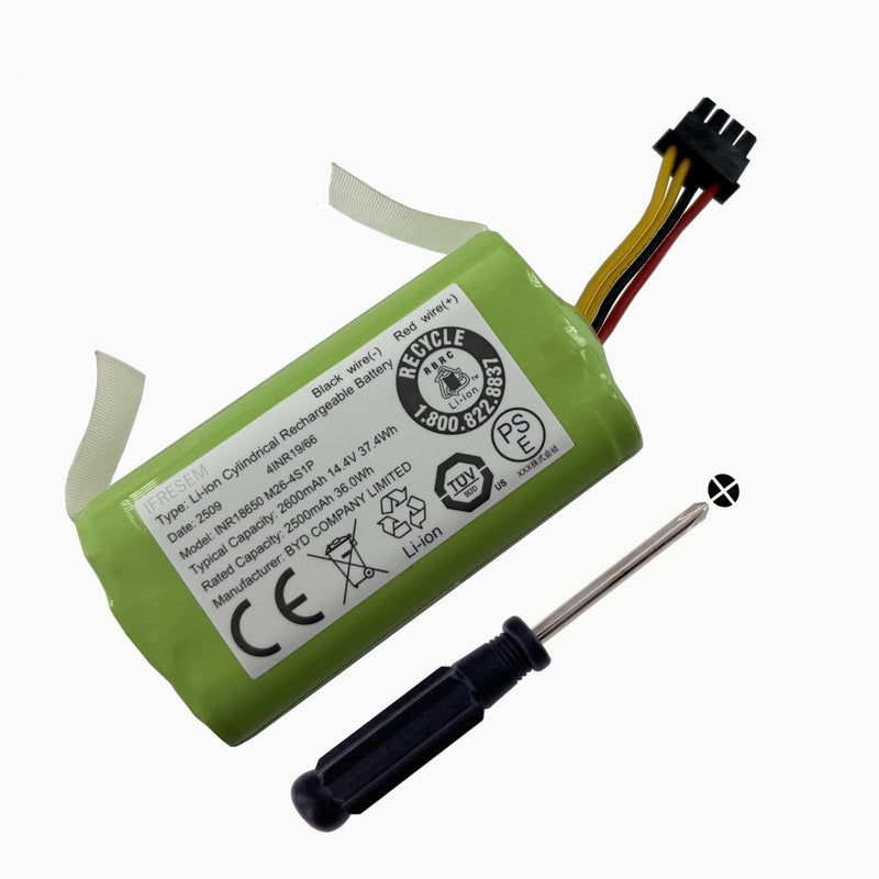 [Australia - AusPower] - Replacement Battery for AIRROBO P10, iHome AutoVac Nova iHRV6-BLK Robot Vacuum and Mop (14.4V, 2600mAh) 