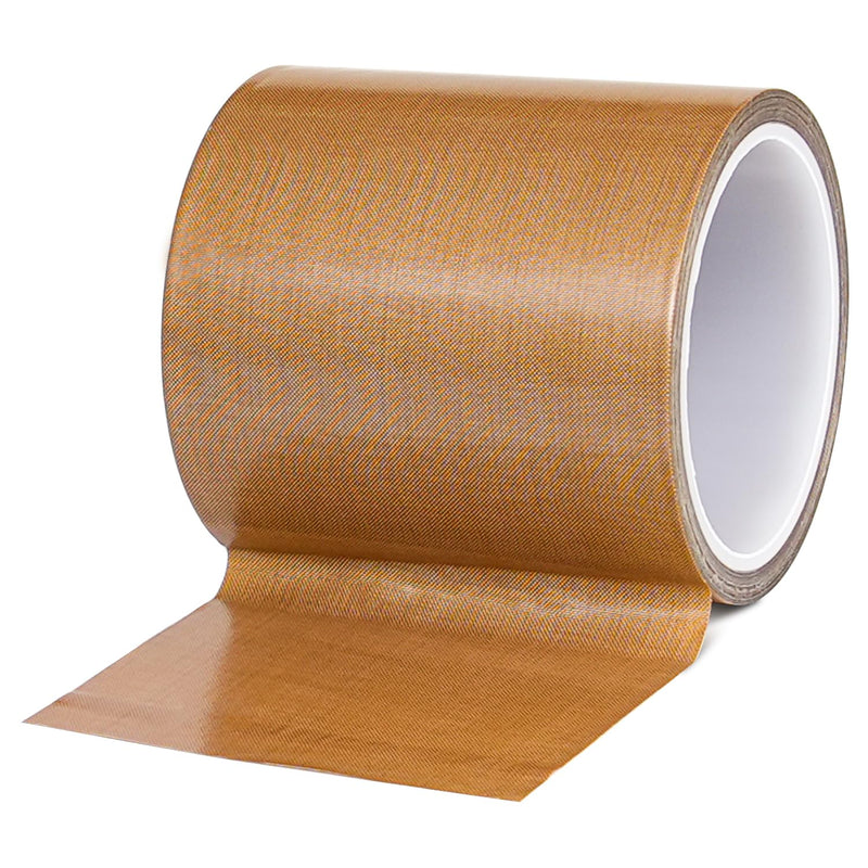 Teflone Glass Cloth Tape (4 inch x 33 Feet x 0.18mm), High Temperature PTFE Heat Resistant Adhesive Tape Non-Stick Surface for Vacuum Sealer Machine, Heat Press, Packaging, Electrical Use 4inx33ft